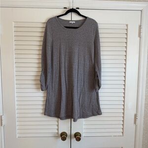 Z Supply Heather Gray 3/4 Sleeve Tunic Dress